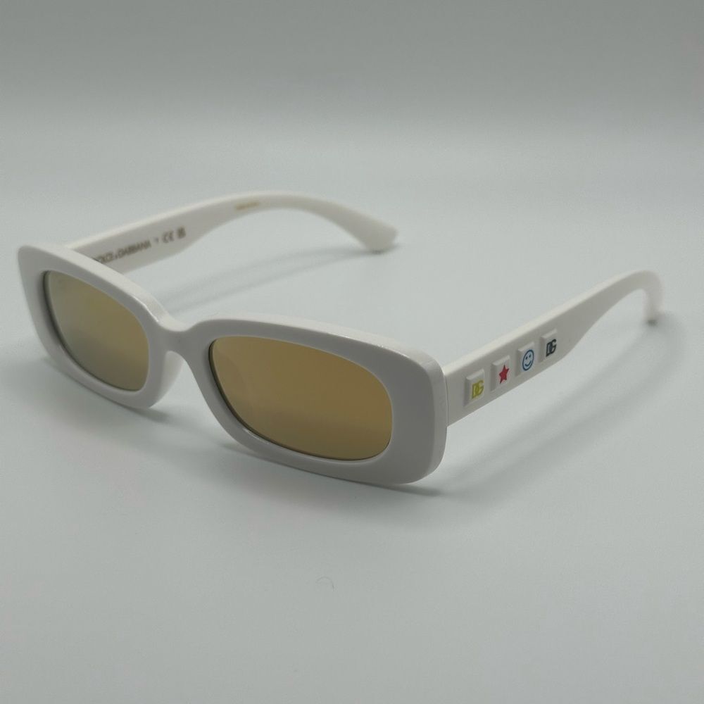 NEW DOLCE&GABBANA KIDS Sunglasses DX6006U 33127P White Brown Mirror Gold